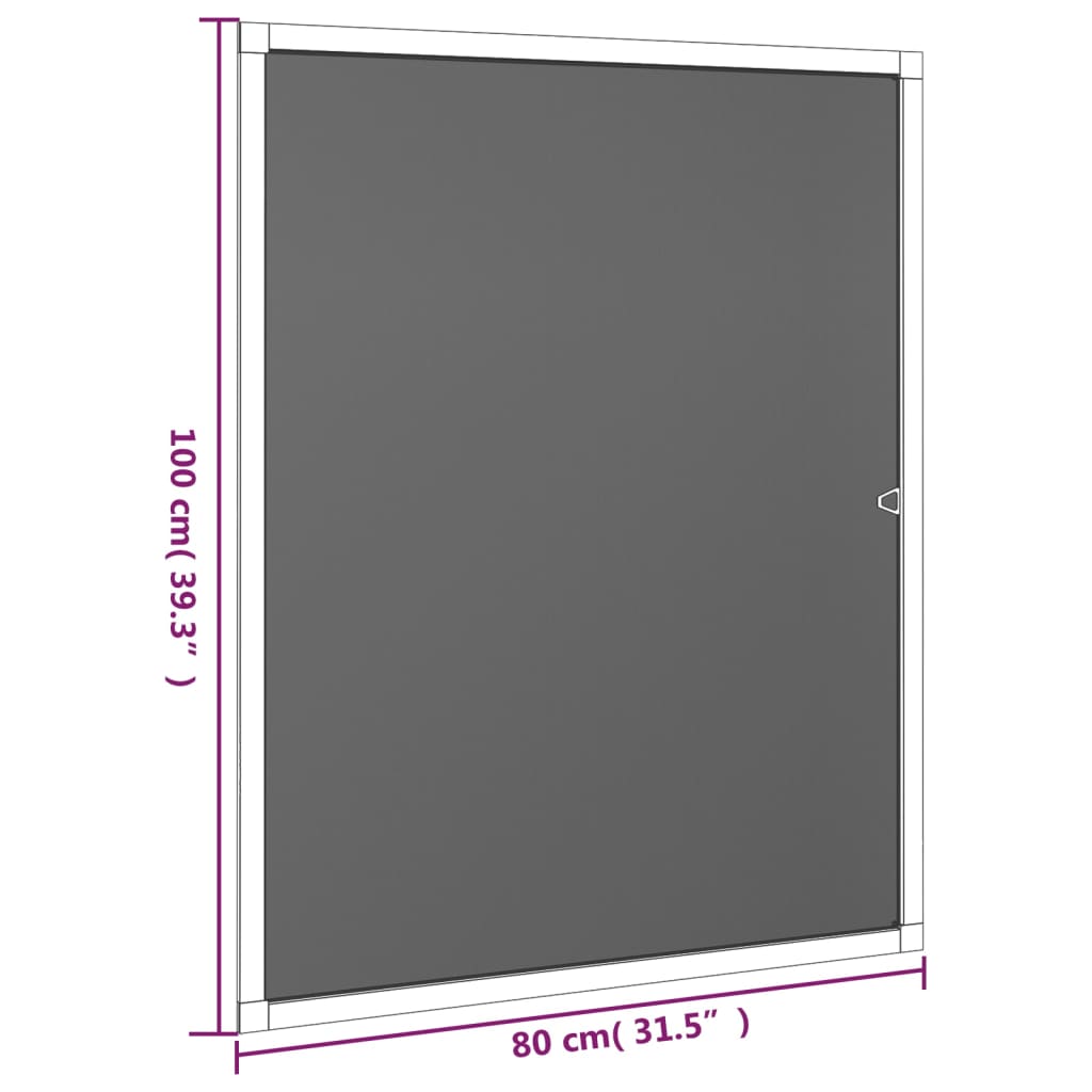 vidaXL Moustiquaire pour fenêtres Blanc 80x100 cm