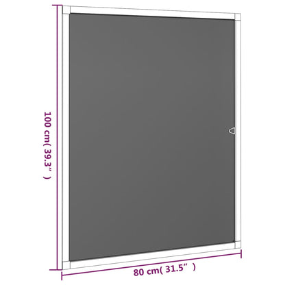 vidaXL Moustiquaire pour fenêtres Blanc 80x100 cm