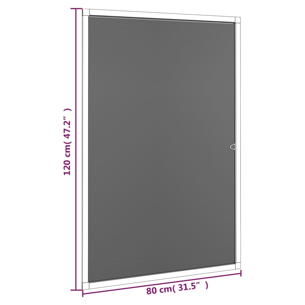 vidaXL Moustiquaire pour fenêtres Anthracite 80x120 cm