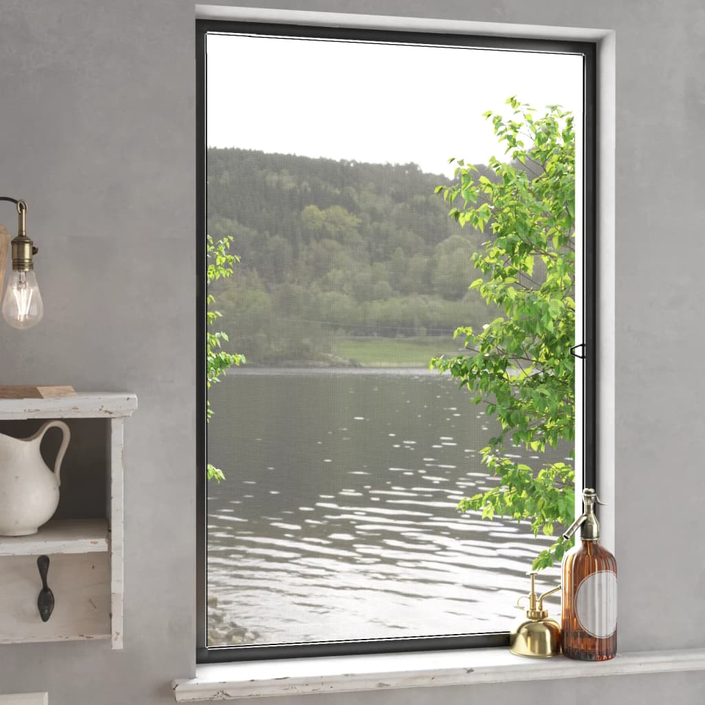 vidaXL Moustiquaire pour fenêtres Anthracite 90x120 cm