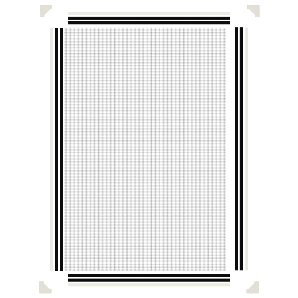 vidaXL Moustiquaire magnétique pour fenêtres blanc 80x120 cm