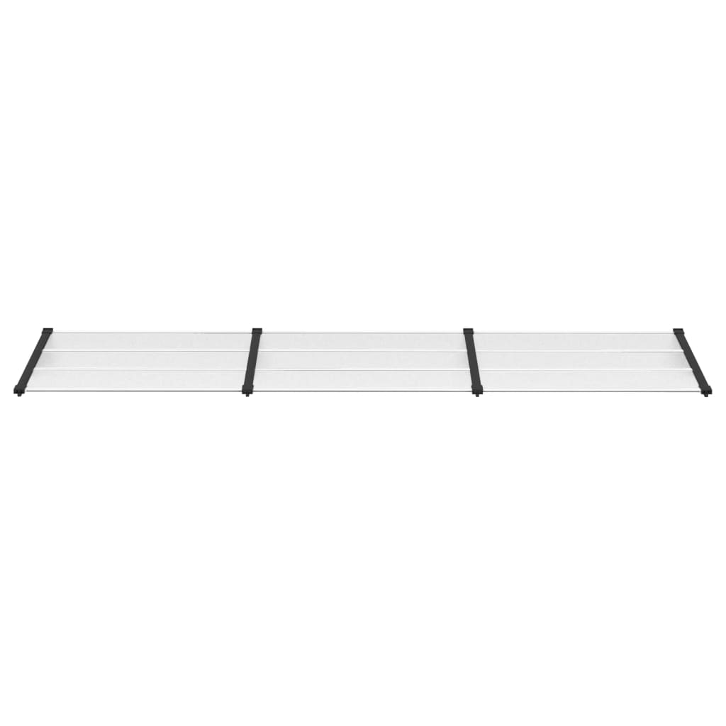 vidaXL Auvent de porte Noir et transparent 358,5x90 cm Polycarbonate