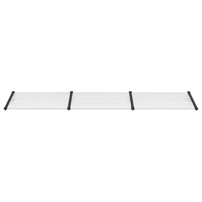 vidaXL Auvent de porte Noir et transparent 358,5x90 cm Polycarbonate