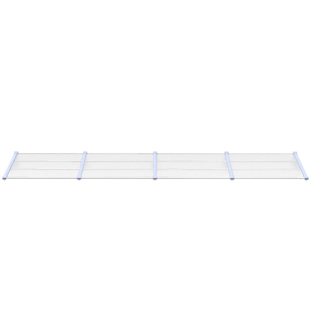 vidaXL Auvent de porte Gris et transparent 396x90 cm Polycarbonate