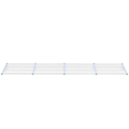vidaXL Auvent de porte Gris et transparent 396x90 cm Polycarbonate