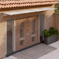 vidaXL Auvent de porte Gris et transparent 396x90 cm Polycarbonate