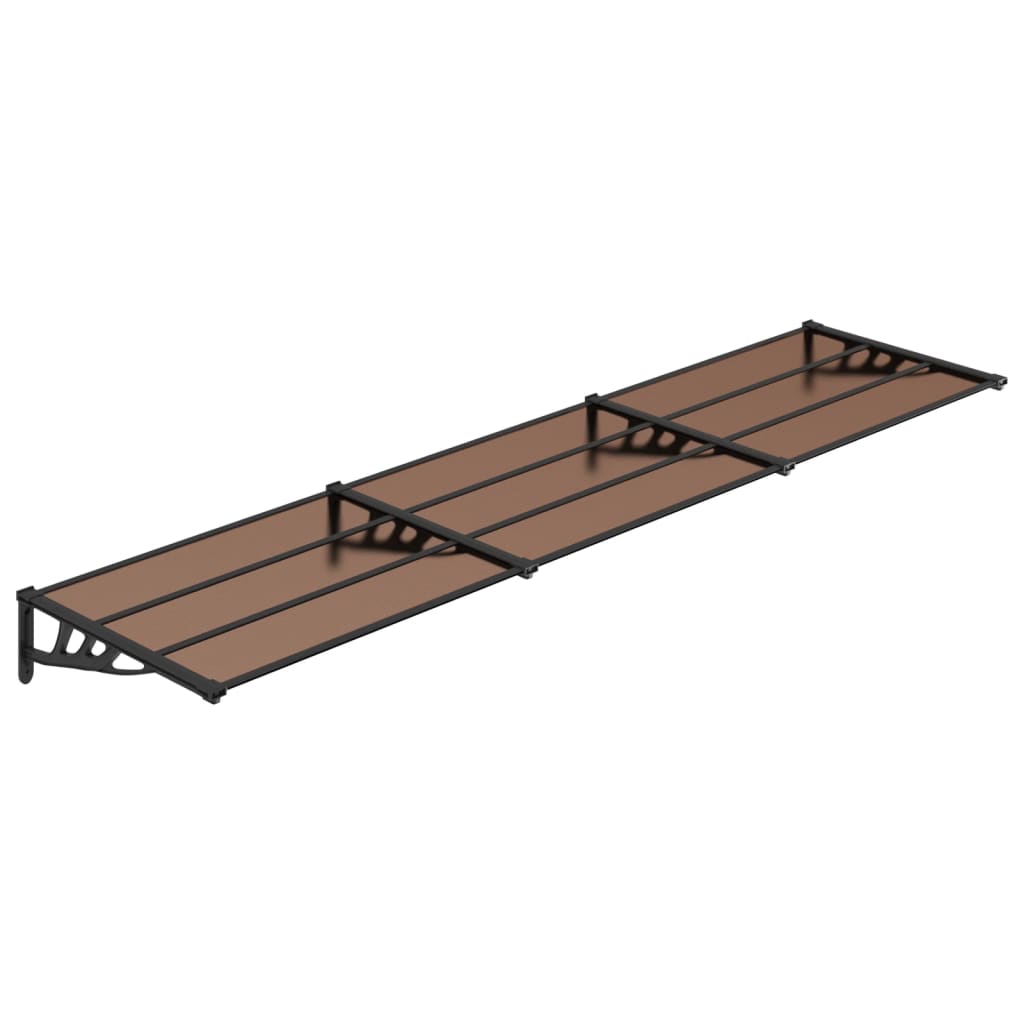 vidaXL Auvent de porte Noir 358,5x90 cm Polycarbonate
