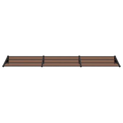 vidaXL Auvent de porte Noir 358,5x90 cm Polycarbonate