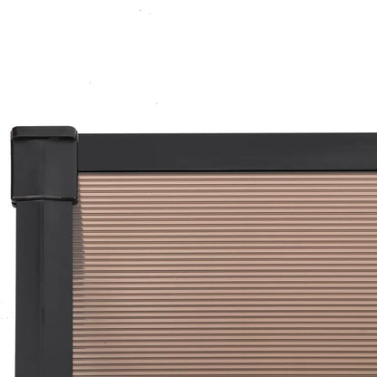 vidaXL Auvent de porte Noir 358,5x90 cm Polycarbonate