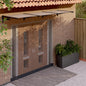 vidaXL Auvent de porte Noir 358,5x90 cm Polycarbonate
