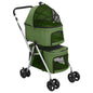 vidaXL Poussette pour chien pliante à 2 niveaux Vert 83x48x97 cm