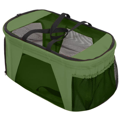 vidaXL Poussette pour chien pliante à 2 niveaux Vert 83x48x97 cm