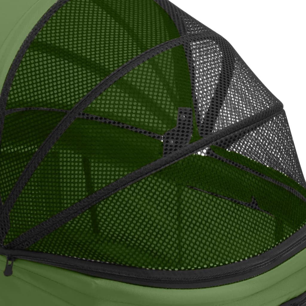 vidaXL Poussette pour chien pliante à 2 niveaux Vert 83x48x97 cm