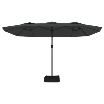 vidaXL Parasol à double tête avec LED anthracite 449x245 cm
