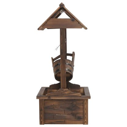 vidaXL Puits à souhait avec pompe 57x50x112 cm bois de sapin massif