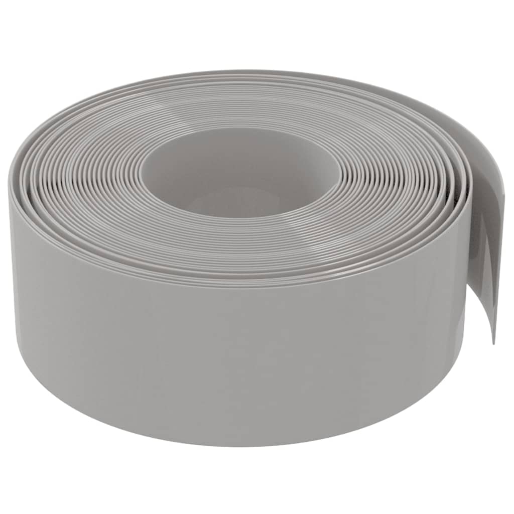 vidaXL Bordures de jardin 4 pcs gris 10 m 20 cm polyéthylène