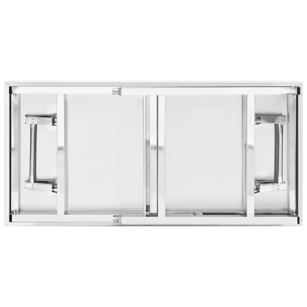 vidaXL Table de travail de cuisine avec étagère 120x60x145 cm Inox