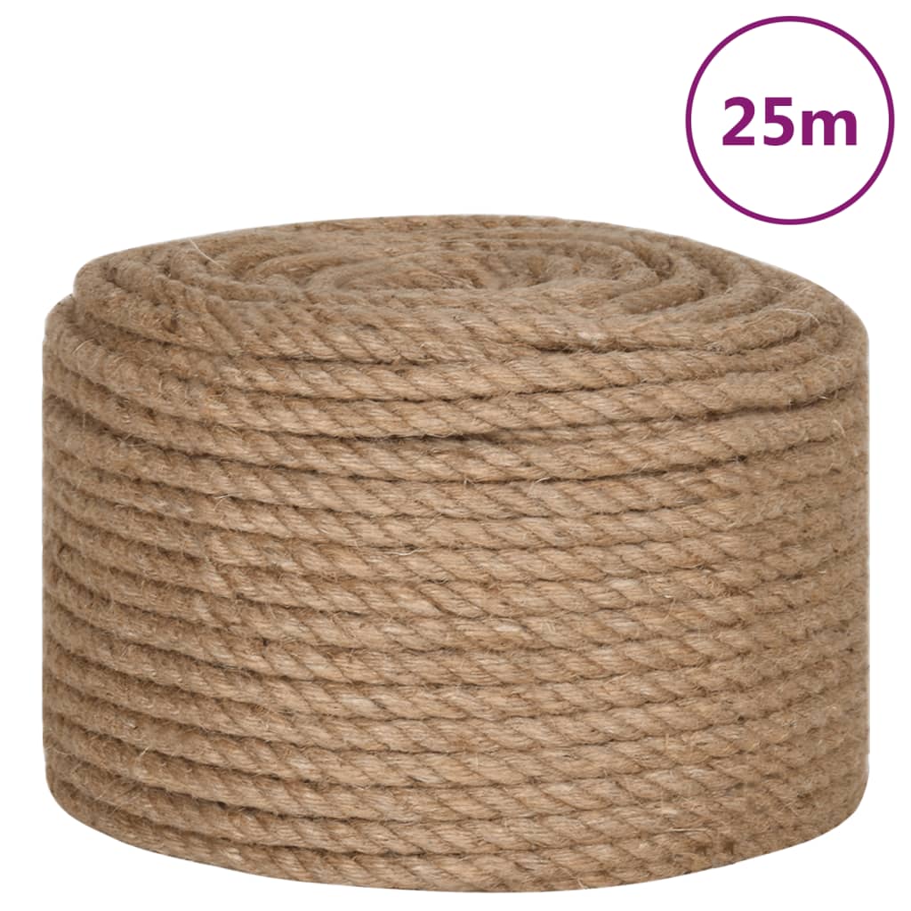 vidaXL Corde de jute 25 m de long 14 mm d'épaisseur