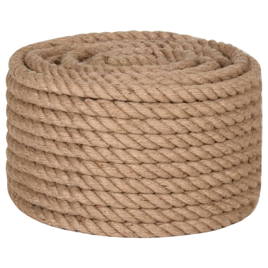 vidaXL Corde de jute 25 m de long 16 mm d'épaisseur