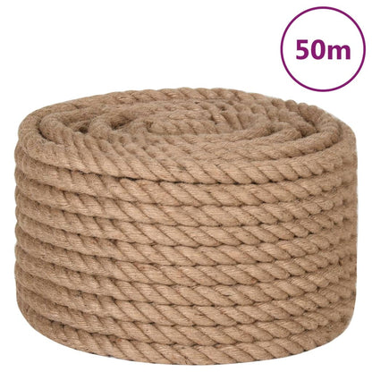vidaXL Corde de jute 50 m de long 16 mm d'épaisseur