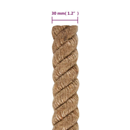 vidaXL Corde de jute 10 m de long 30 mm d'épaisseur