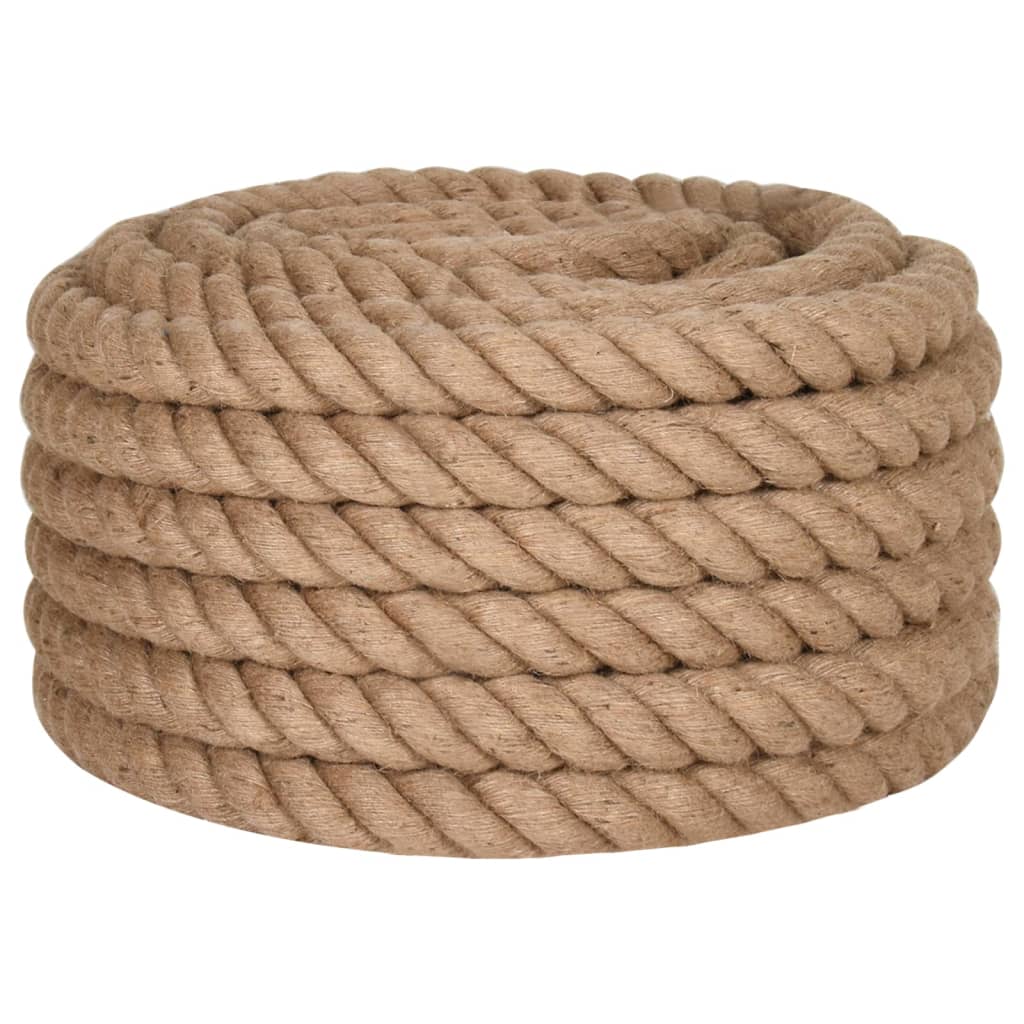 vidaXL Corde de jute 25 m de long 30 mm d'épaisseur