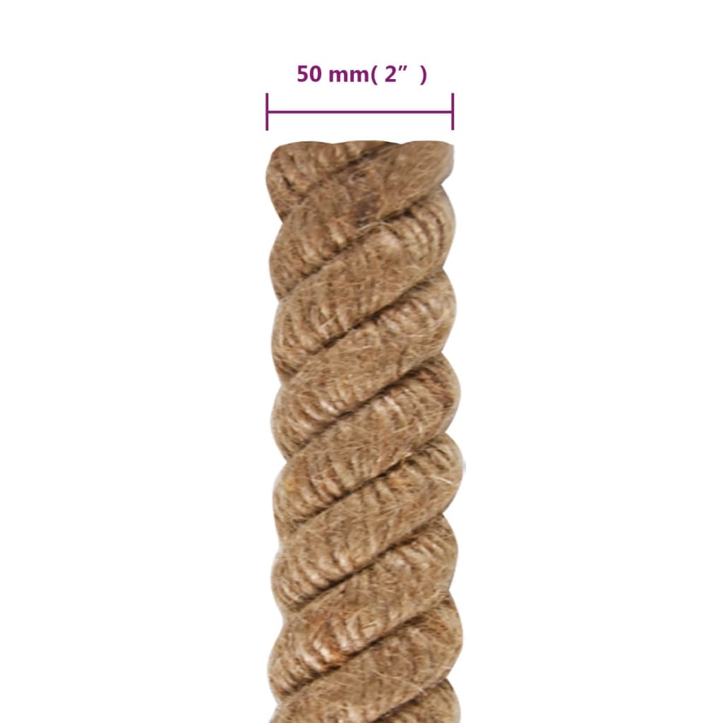 vidaXL Corde de jute 5 m de long 50 mm d'épaisseur