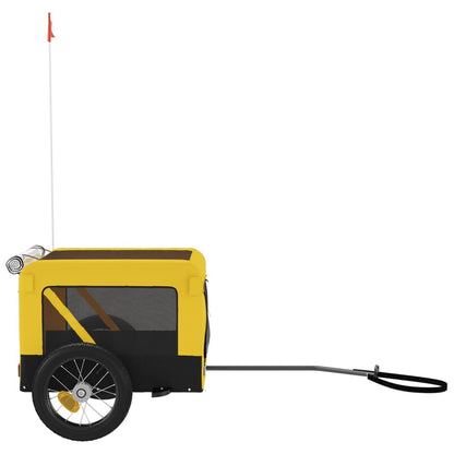 vidaXL Remorque de vélo pour animaux de compagnie jaune et noir