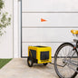vidaXL Remorque de vélo pour animaux de compagnie jaune et noir