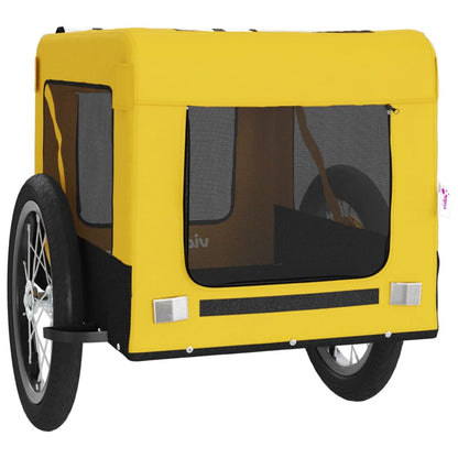 vidaXL Remorque de vélo pour animaux de compagnie jaune et noir