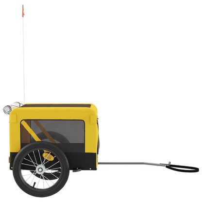 vidaXL Remorque de vélo pour animaux de compagnie jaune et noir