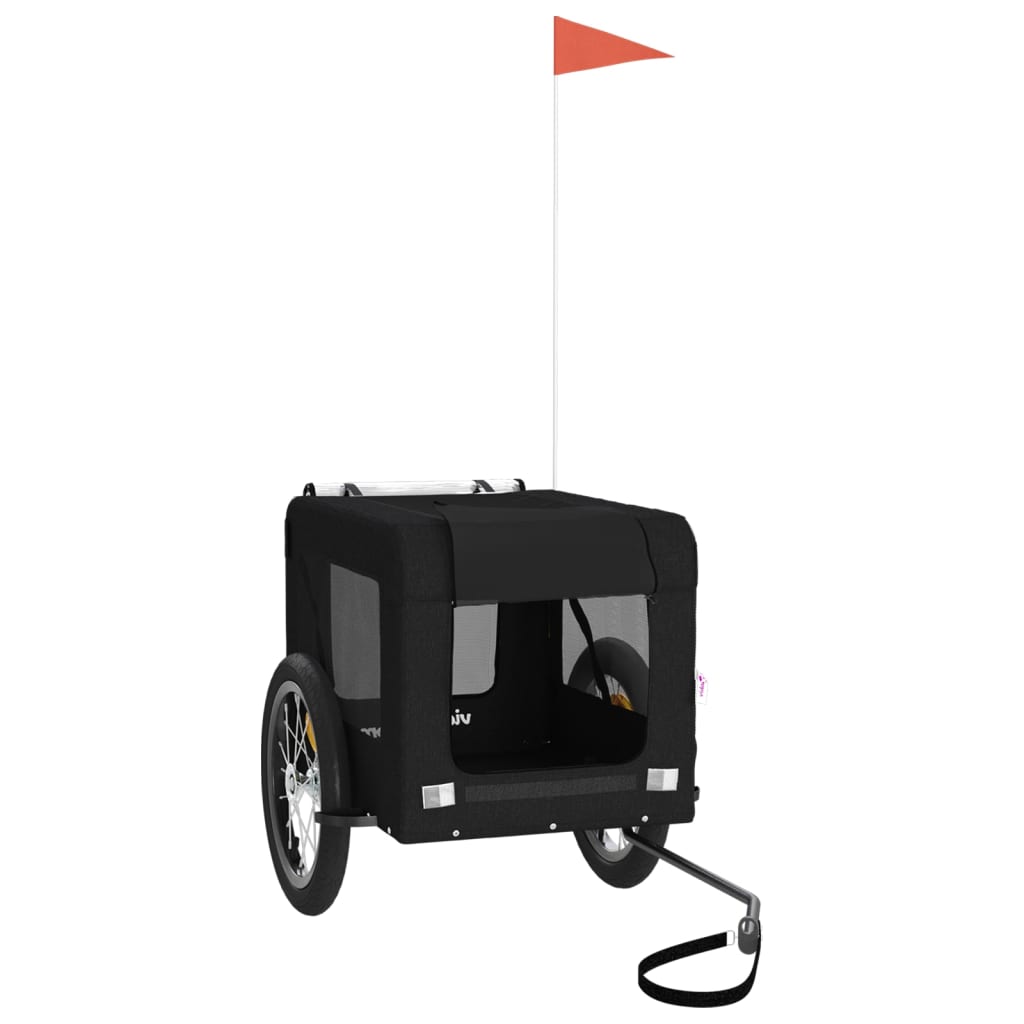 vidaXL Remorque de vélo pour animaux de compagnie noir