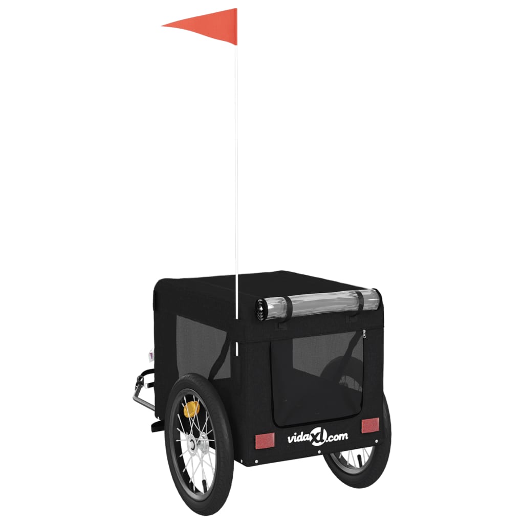 vidaXL Remorque de vélo pour animaux de compagnie noir