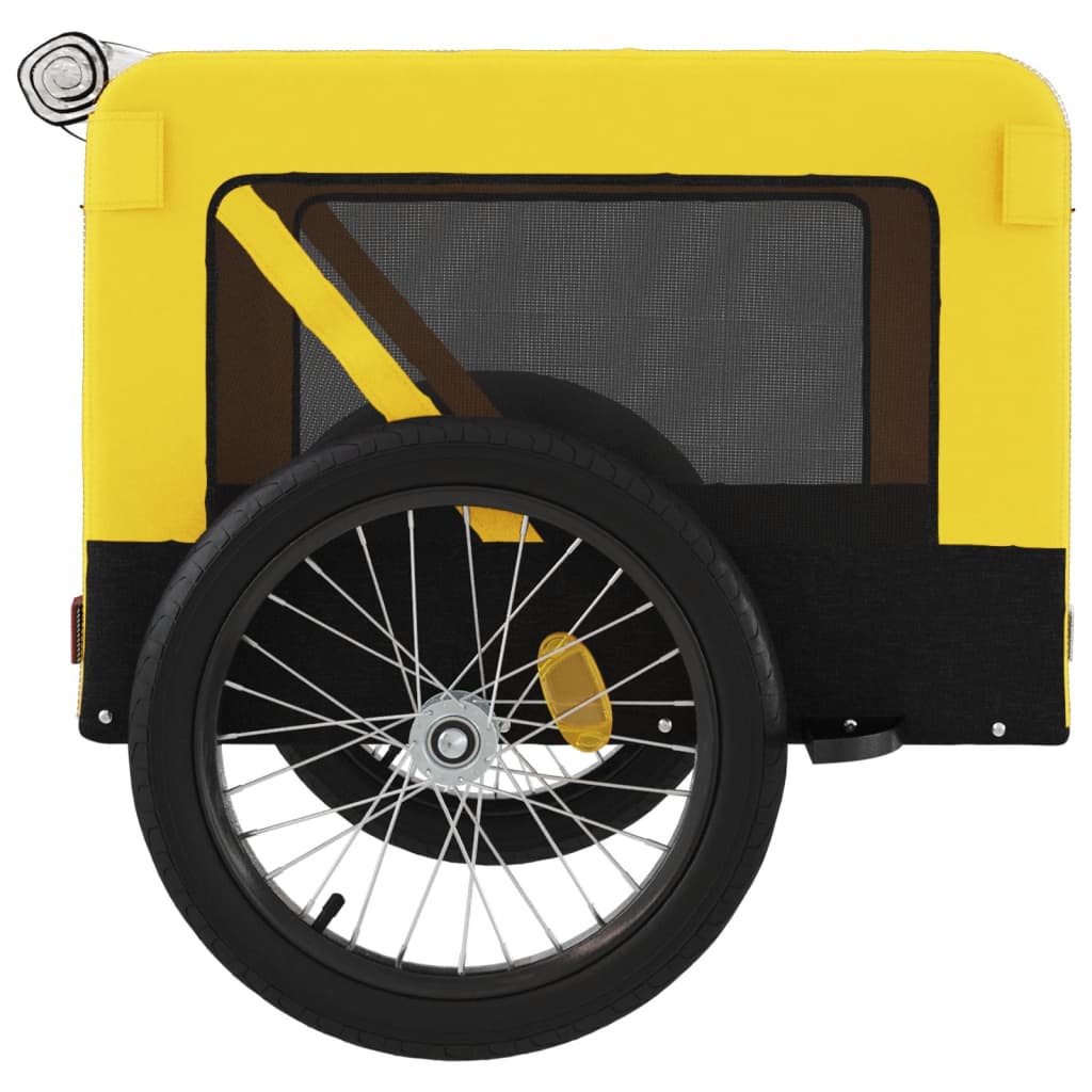 vidaXL Remorque de vélo pour animaux de compagnie jaune et noir