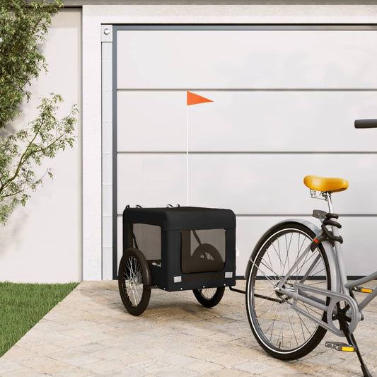 vidaXL Remorque de vélo pour animaux de compagnie noir