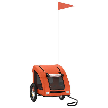 vidaXL Remorque de vélo pour animaux de compagnie orange