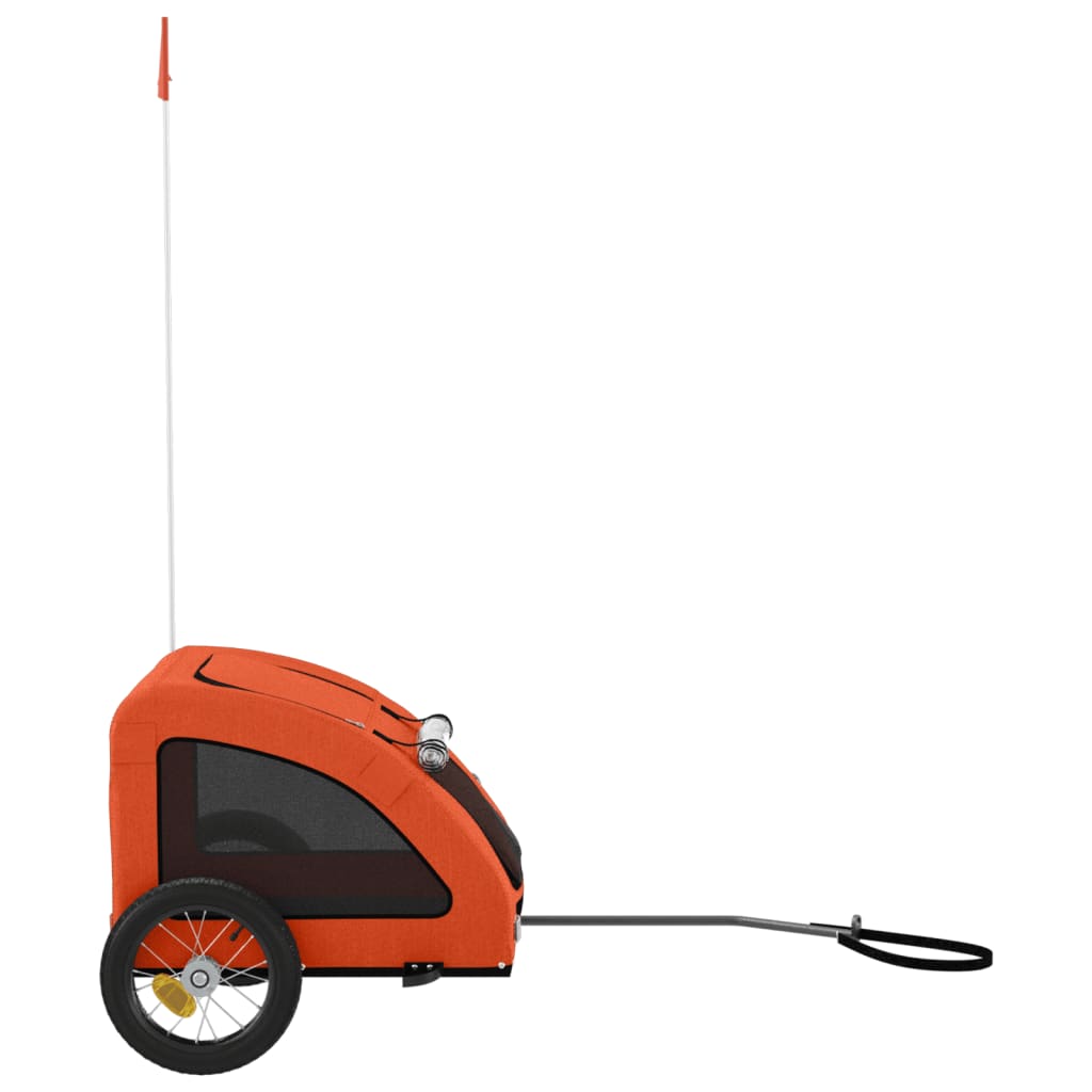 vidaXL Remorque de vélo pour animaux de compagnie orange