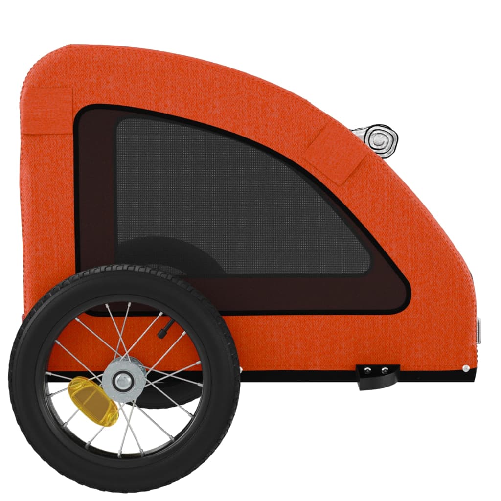 vidaXL Remorque de vélo pour animaux de compagnie orange