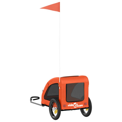 vidaXL Remorque de vélo pour animaux de compagnie orange