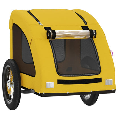 vidaXL Remorque de vélo pour animaux de compagnie jaune