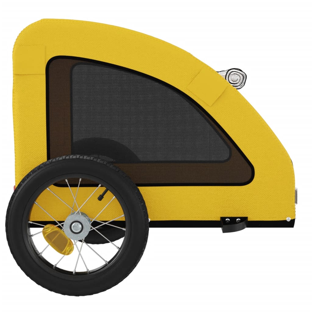 vidaXL Remorque de vélo pour animaux de compagnie jaune
