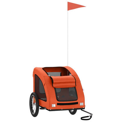 vidaXL Remorque de vélo pour animaux de compagnie orange
