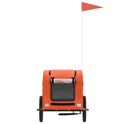 vidaXL Remorque de vélo pour animaux de compagnie orange