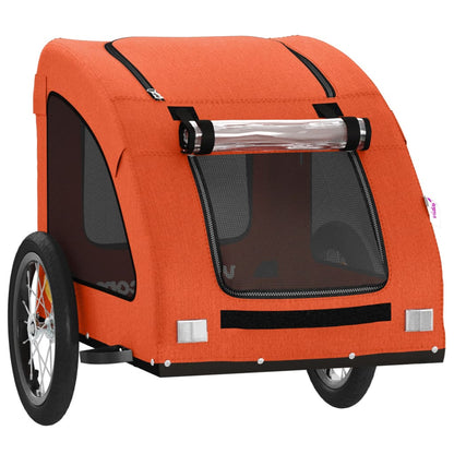 vidaXL Remorque de vélo pour animaux de compagnie orange