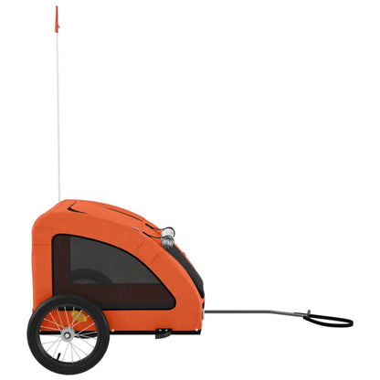 vidaXL Remorque de vélo pour animaux de compagnie orange