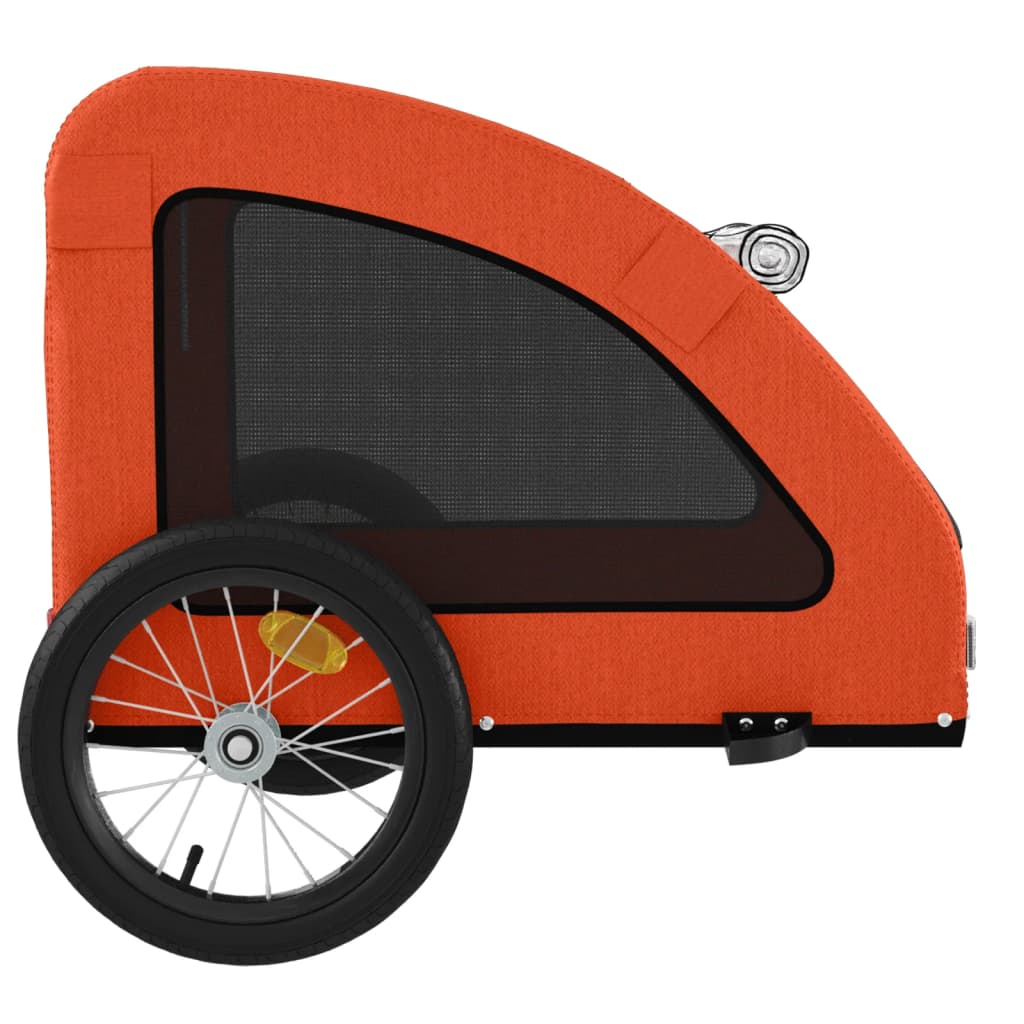vidaXL Remorque de vélo pour animaux de compagnie orange