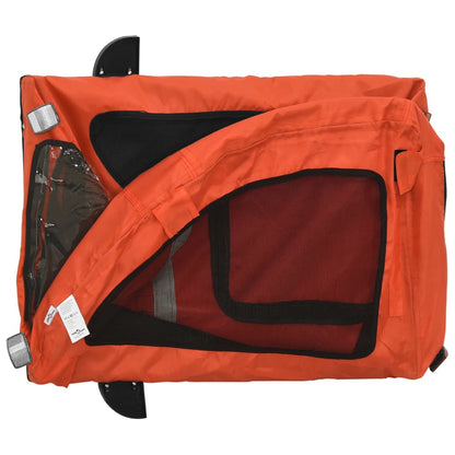 vidaXL Remorque de vélo pour animaux de compagnie orange