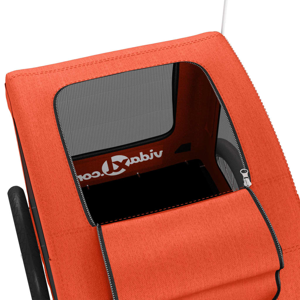 vidaXL Remorque de vélo pour animaux de compagnie orange