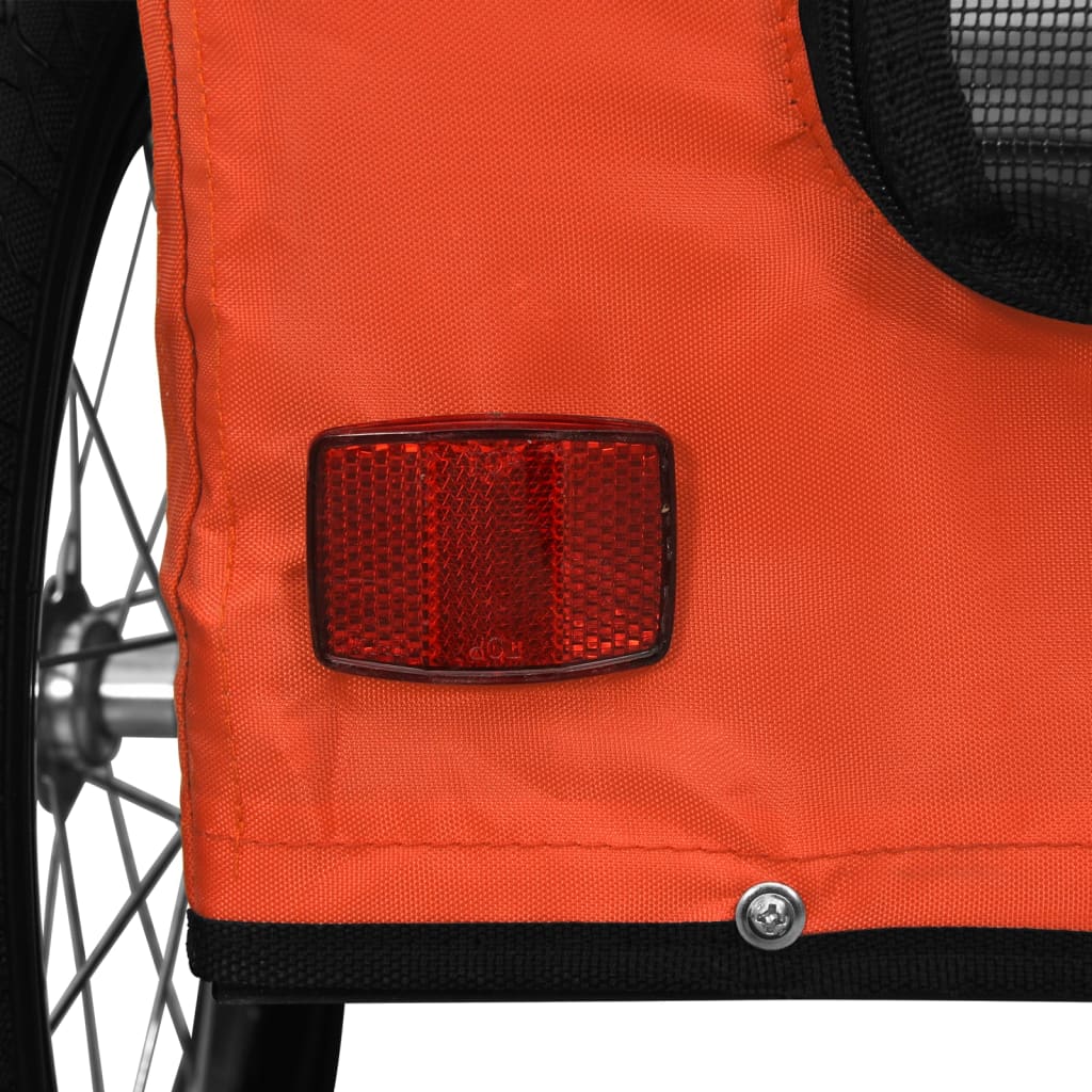 vidaXL Remorque de vélo pour animaux de compagnie orange