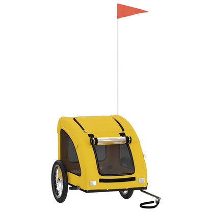 vidaXL Remorque de vélo pour animaux de compagnie jaune
